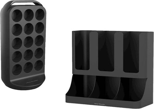 Mind Reader - 30 K-Cup Single Serve Coffee Pods Carousel and Coffee Condiment/Cup Organizer - Black